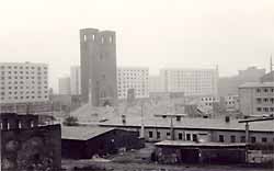 Sprengung der Ruine der Katharinenkirche im April 1964