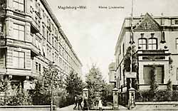 Die kleine Lindenallee an der heutigen G. Hauptmannstraße