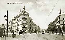 Die Olvenstedterstraße / Ecke Maxim Gorkistraße um 1910